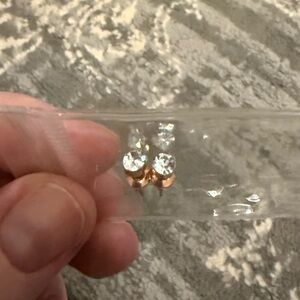 Lab Created Rose Gold Studs